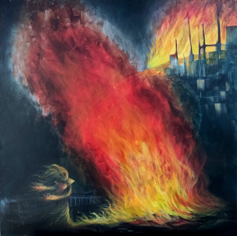 I Can't Help It, 2021 Synthetic polymer paint on canvas, 60x60cm