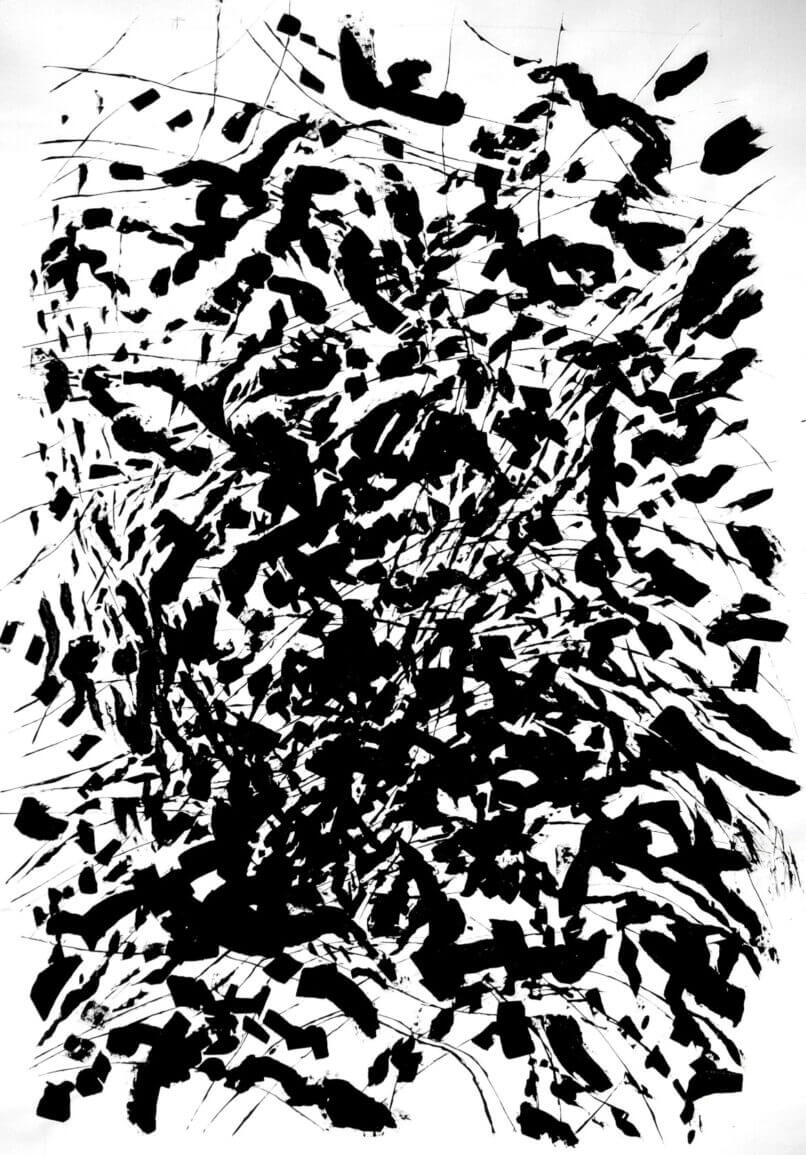 Decomposition 3, 2022, Synthetic polymer paint on canvas, 120x70cm