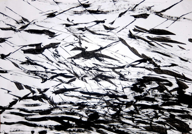 Immigration, 2022, Synthetic polymer paint on paper, 50x70cm