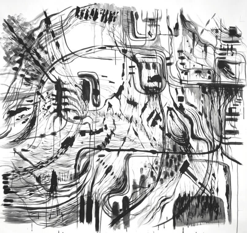 Life Goes On, 2022, Synthetic polymer paint on canvas, 125x150cm