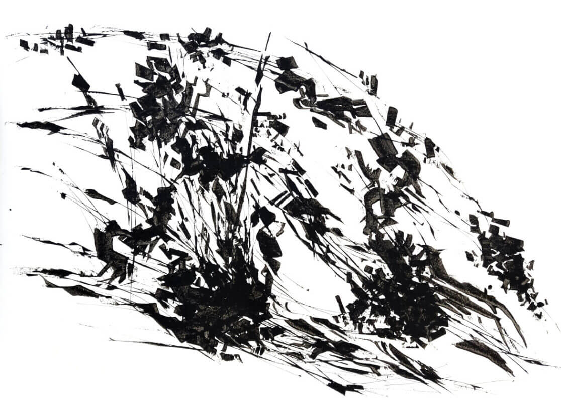 Pastoral Rhythm, 2022, Synthetic polymer paint on paper, 50x70cm