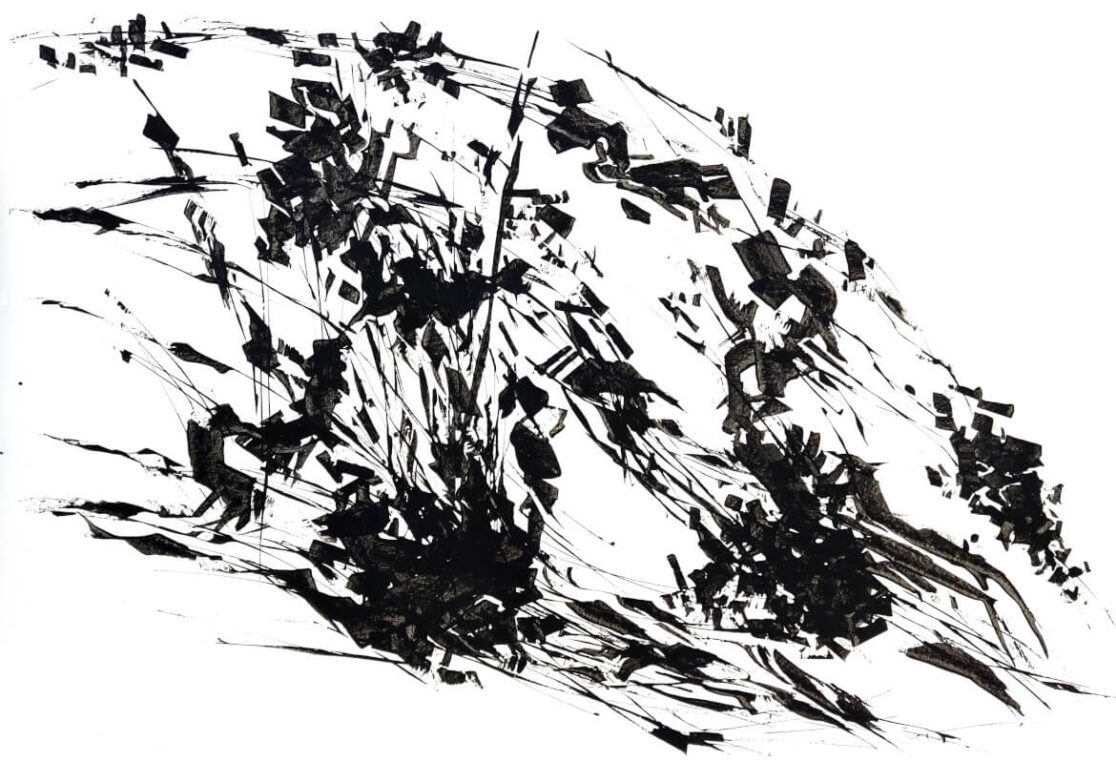 Pastoral Ritim, 2022, Kağıt üzerine sentetik polimer boya, 50x70cm