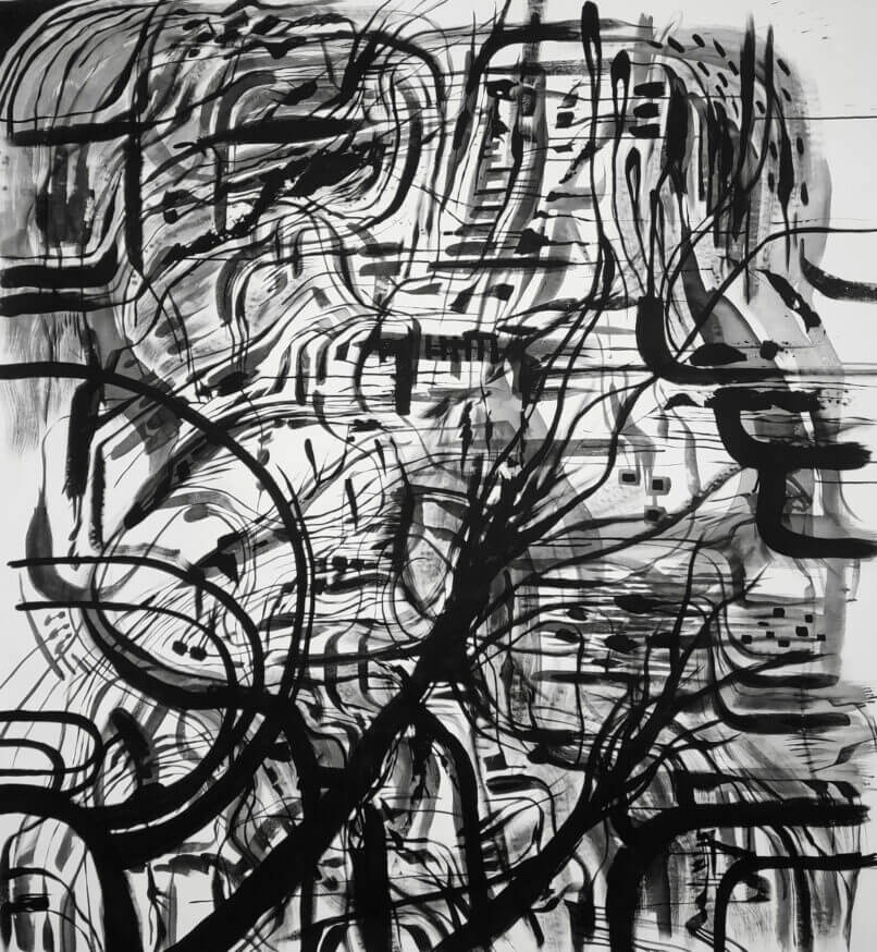 Where are you, 2022, Synthetic polymer paint on canvas,150x138cm