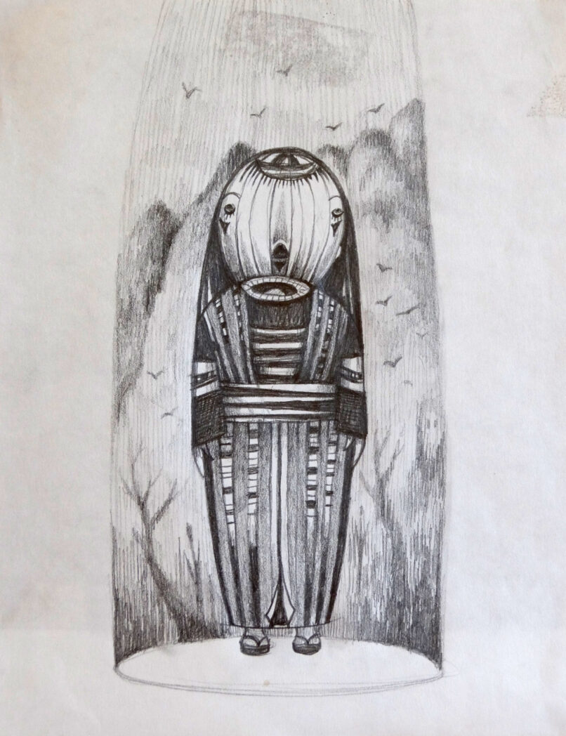 Voodoo Child, 2021, Pencil on paper, 20x15cm