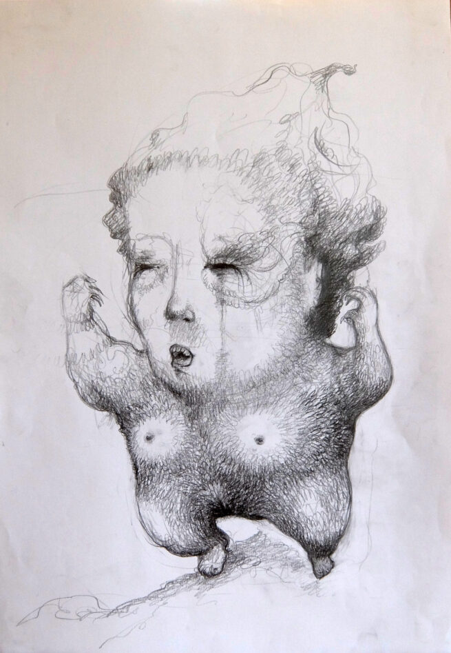 Woman, 2021, Pencil on paper, 50x35cm