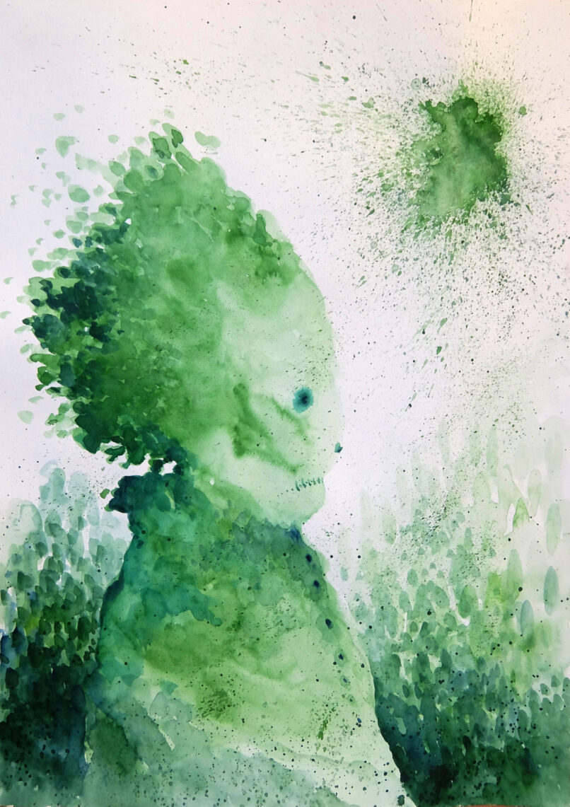 Loss, 2021, Watercolor on paper, 48x34cm