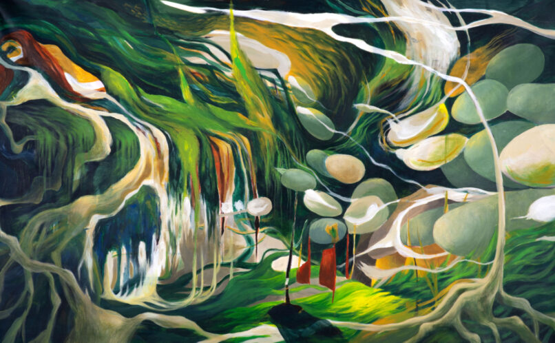 Evolution, 2023 Synthetic polymer paint on canvas, 101x163cm