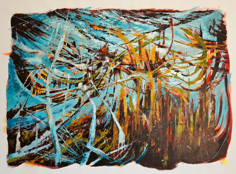 Good Friend, 2025, Synthetic polymer paint on canvas, 120x161cm