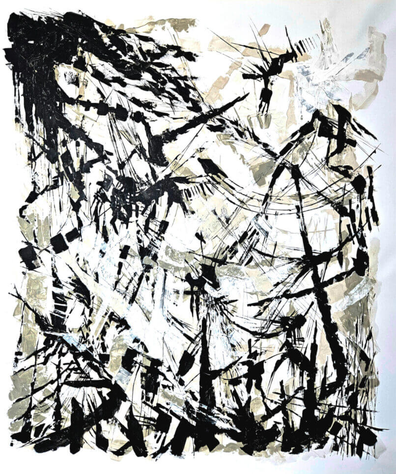 Journey, 2024, Synthetic polymer paint on canvas, 132x111cm