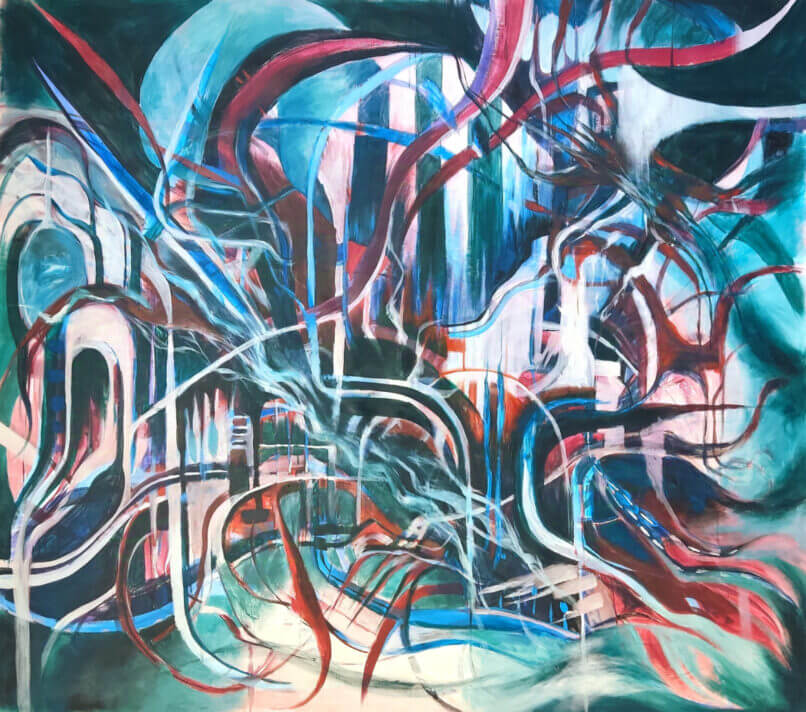 Nightwatch, 2024, Synthetic polymer paint on canvas, 136x152cm