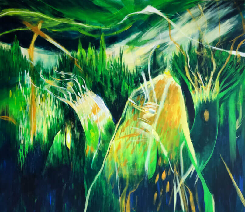 Objection, 2024, Synthetic polymer paint on canvas, 141x162cm