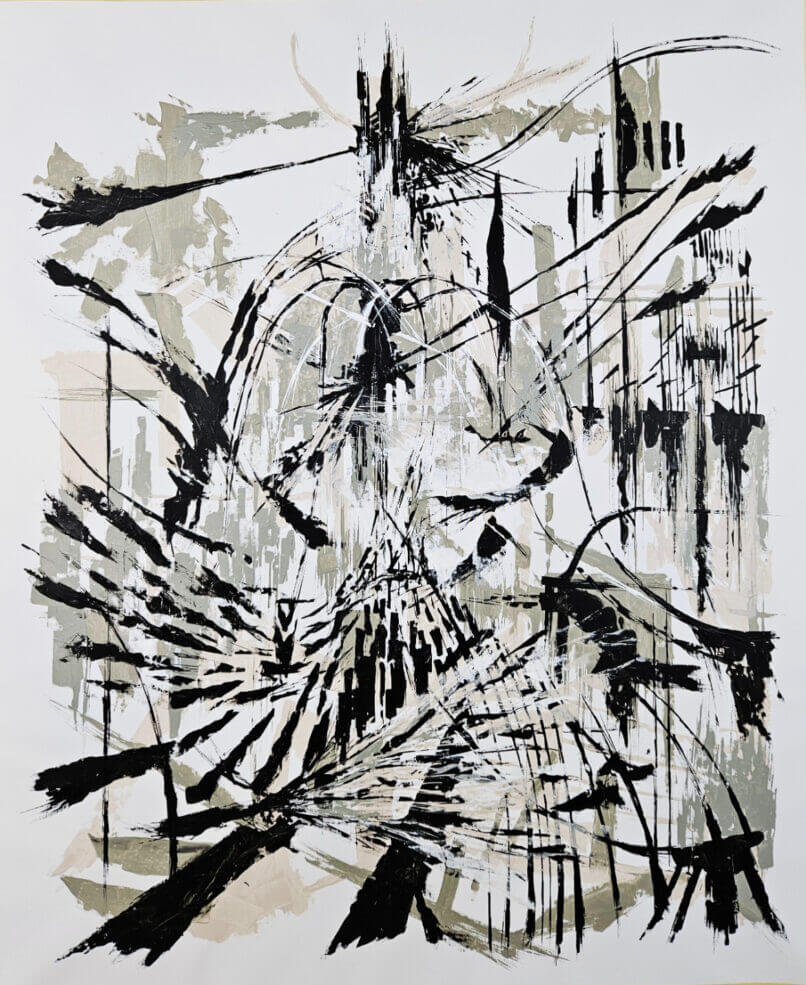 Rebellion, 2024, Synthetic polymer paint on canvas, 132x111cm