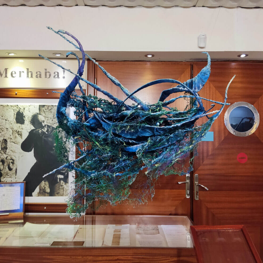 Deep Dive, 2024, Mixed media and textile sculpture